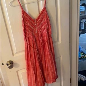 Red/white maternity sundress